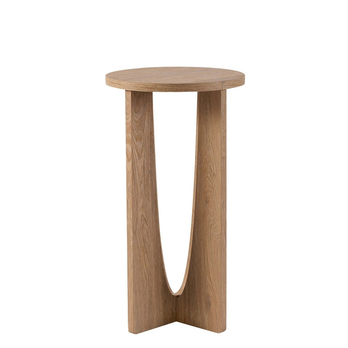 Black & Feather Lana Round Side Table - Light Wood