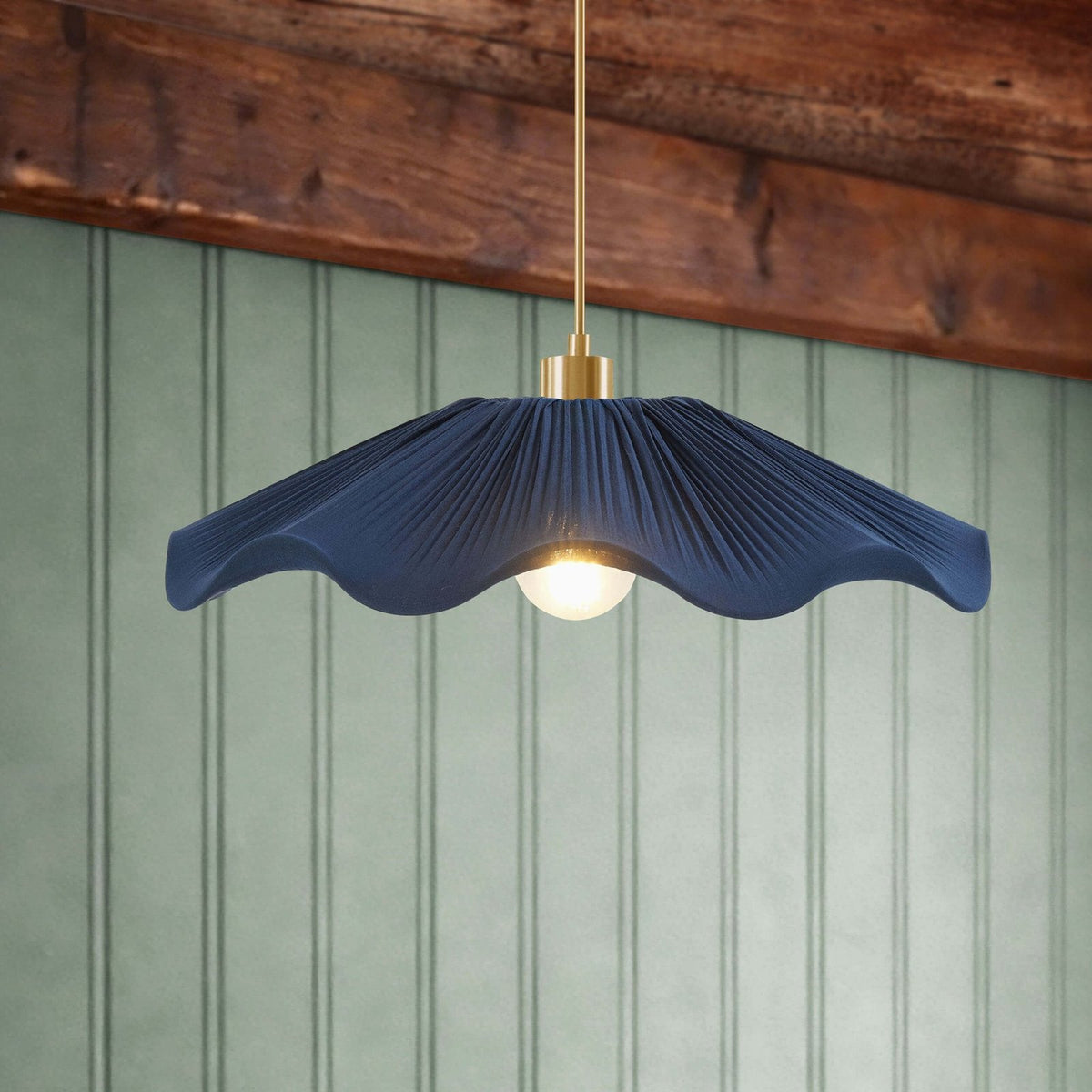 Black & Feather Libby Fabric Ceiling Shade - Navy