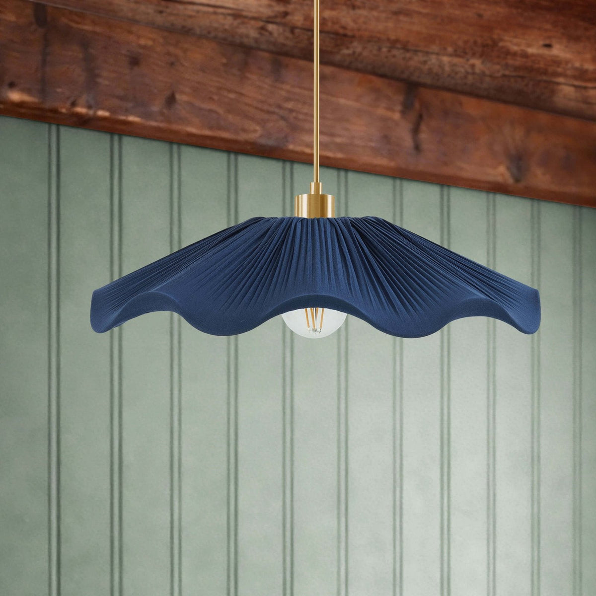 Black & Feather Libby Fabric Ceiling Shade - Navy
