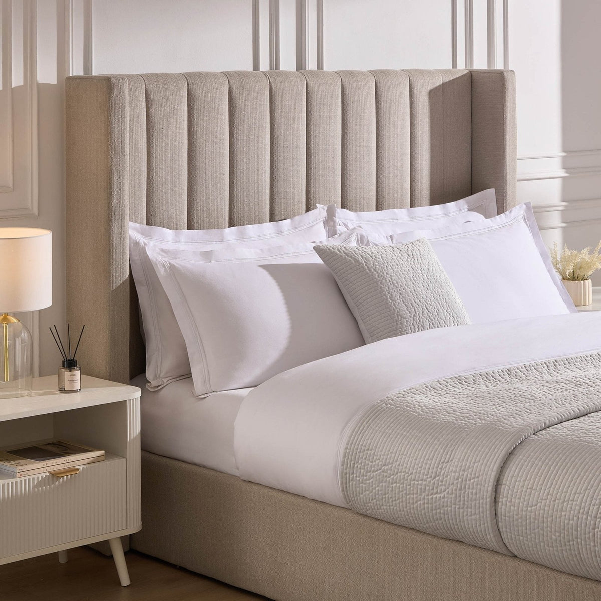 Black & Feather Madison Ottoman Storage Bed - Stone Grey