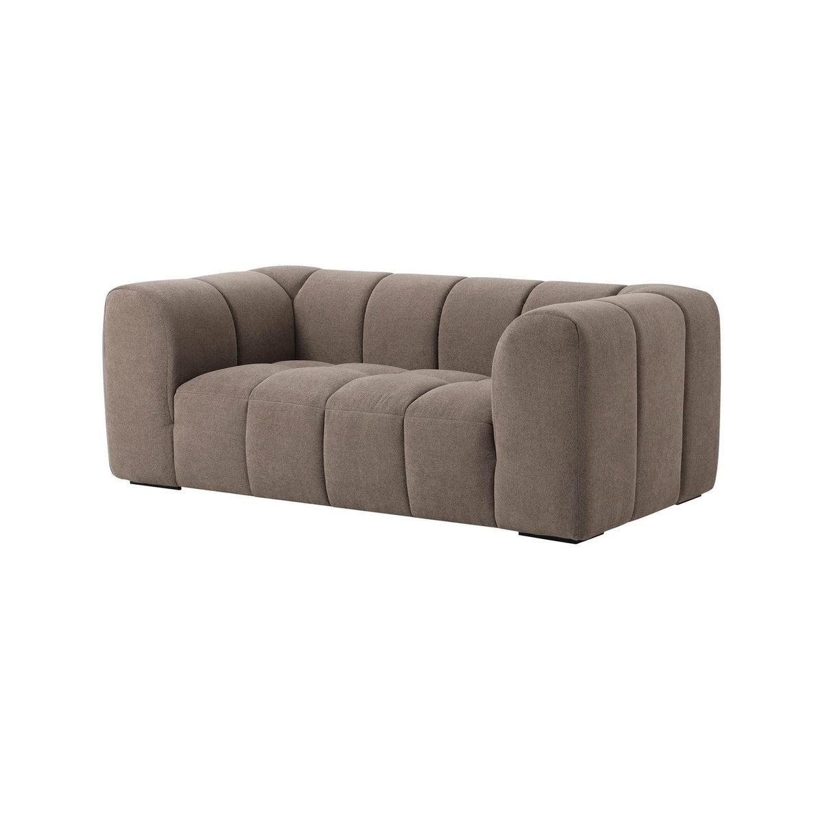 Black & Feather Manhattan 2 Seater Sofa - Chenille Mushroom