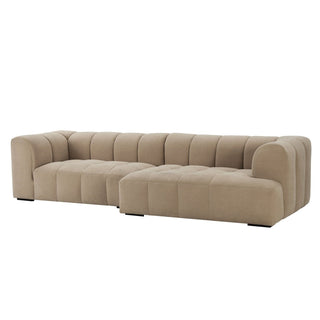 Black & Feather Manhattan Right Hand Chaise Sofa - Chenille Oatmeal