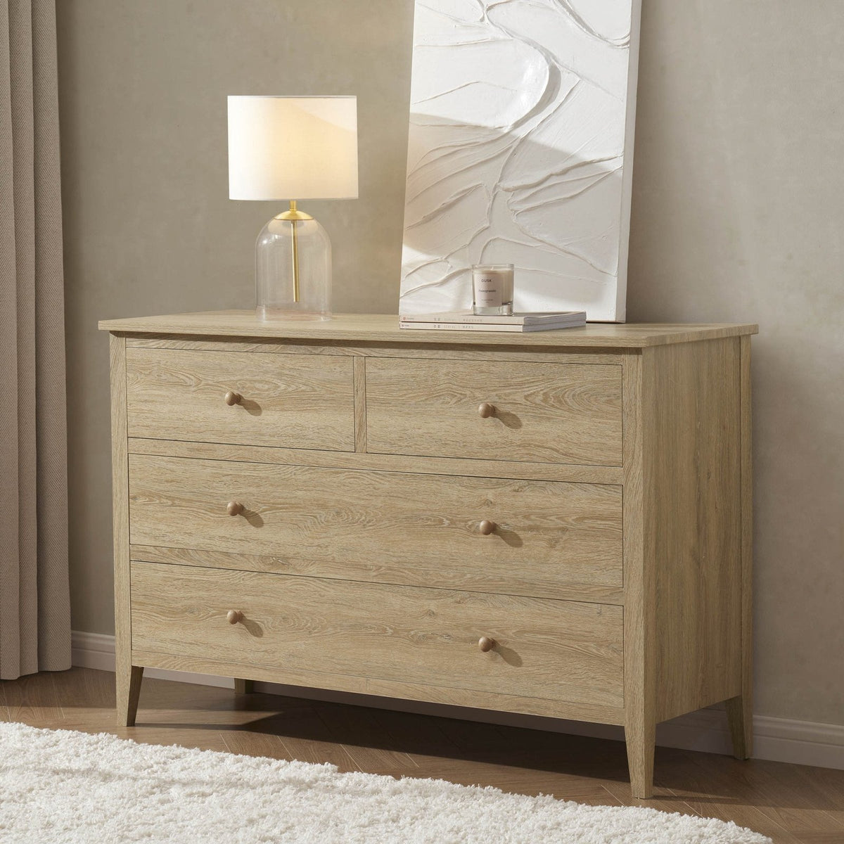 Black & Feather Nell 4 Drawer Chest - Light Wood
