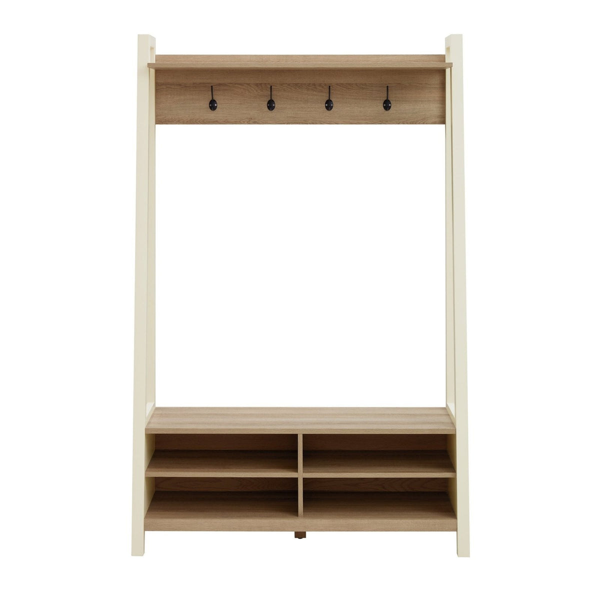 Black & Feather Nell Hallway Shelf with Hooks - Cream