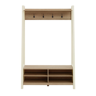 Black & Feather Nell Hallway Shelf with Hooks - Cream