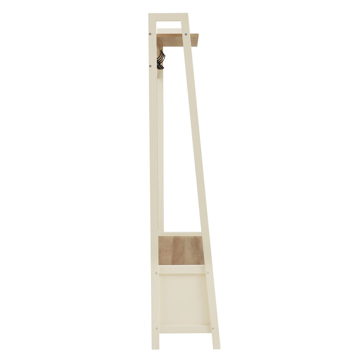 Black & Feather Nell Hallway Shelf with Hooks - Cream
