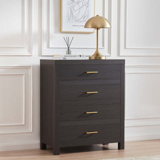 Black & Feather Piper 4 Drawer Chest - Dark Wood
