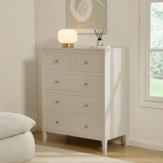 Black & Feather Poppy 5 Drawer Chest - Cream