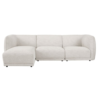 Black & Feather Porto Left Hand Modular Chaise - Boucle Ivory