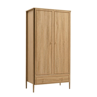 Black & Feather Posy Bobbin 2 Door Wardrobe with Drawer - Light Wood