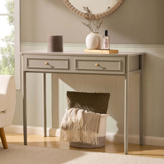 Black & Feather Posy Bobbin Dressing Table - Taupe