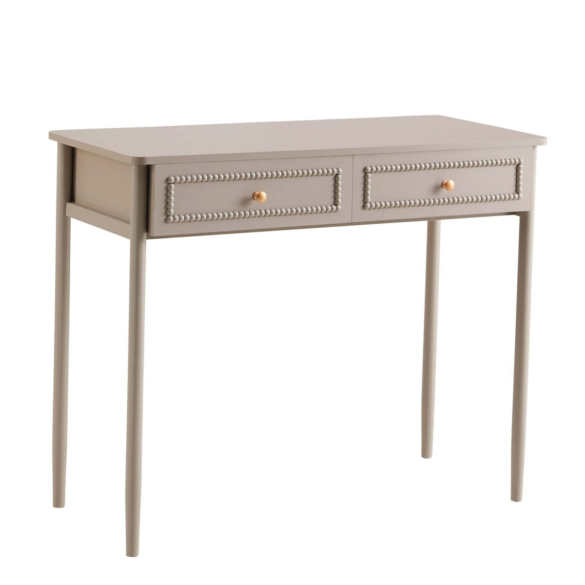 Black & Feather Posy Bobbin Dressing Table - Taupe