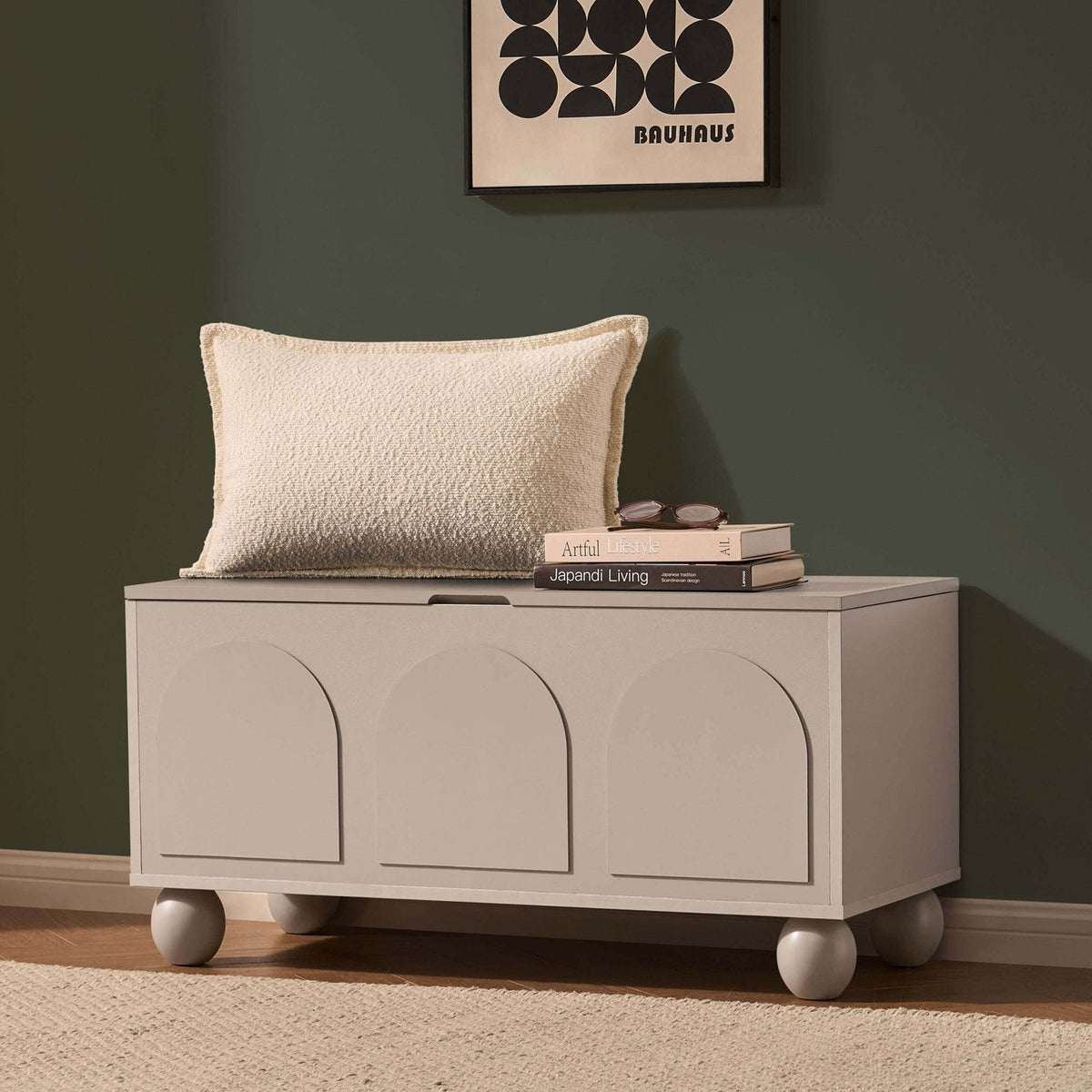 Black & Feather Rachel Arch Front Seated Storage - Taupe