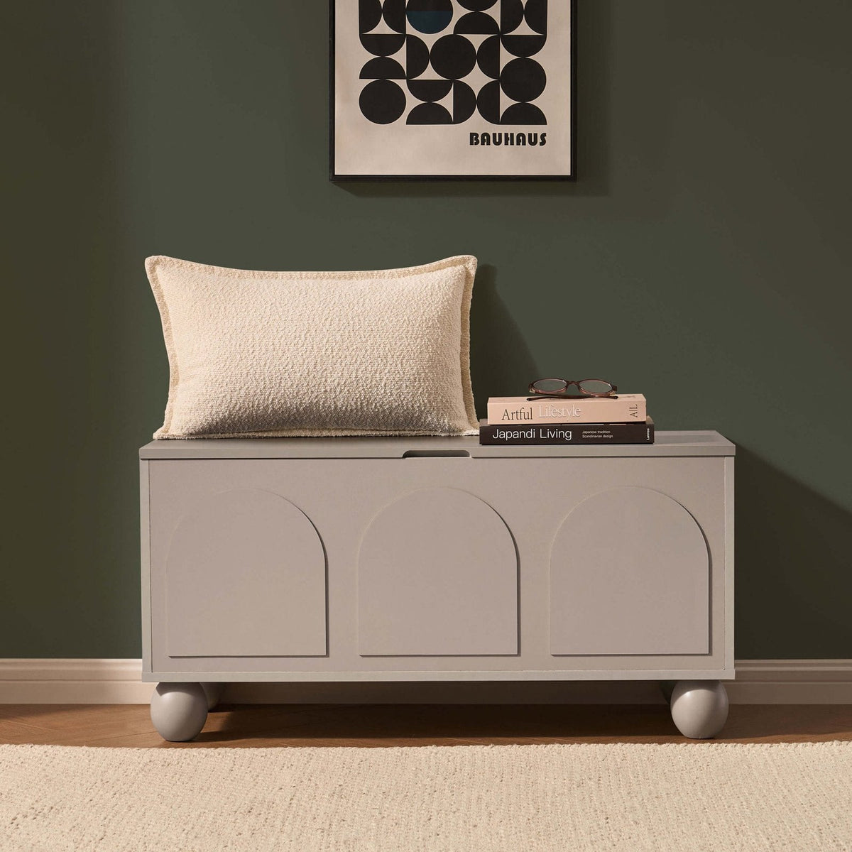 Black & Feather Rachel Arch Front Seated Storage - Taupe