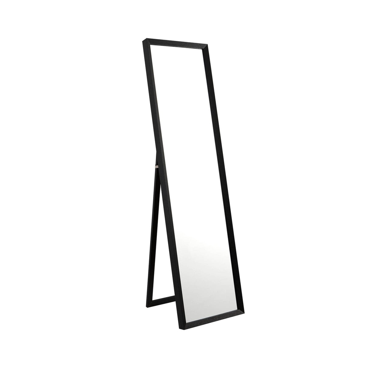 Black & Feather Rectangle Free Standing Mirror - Black