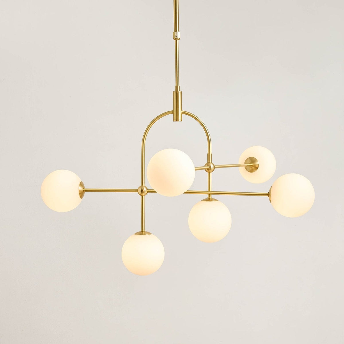 Black & Feather Rowan Brushed Gold Ceiling Light - Gold
