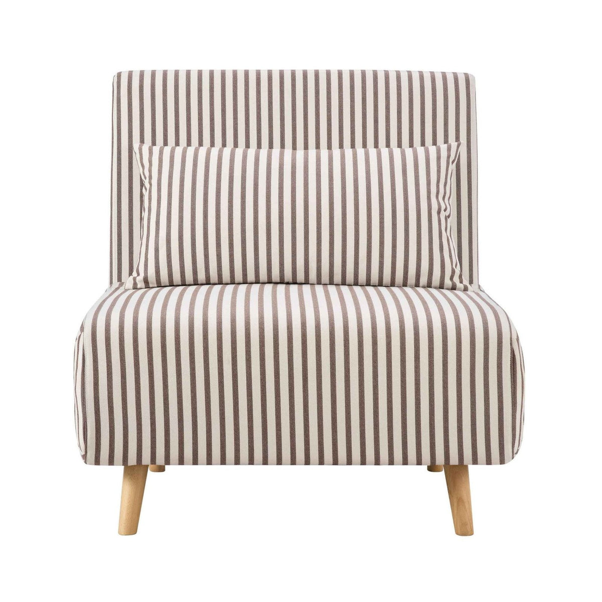 Black & Feather Seattle Single Click Clack Sofa Bed - Chocolate Stripe