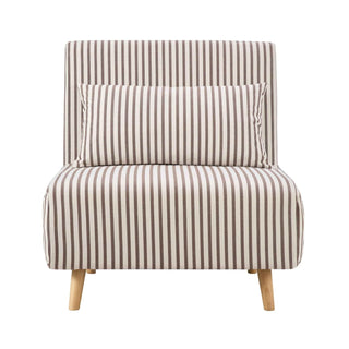 Black & Feather Seattle Single Click Clack Sofa Bed - Chocolate Stripe