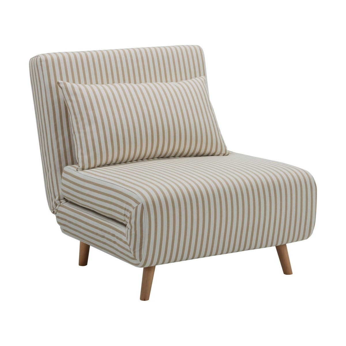 Black & Feather Seattle Single Click Clack Sofa Bed - Sand Stripe
