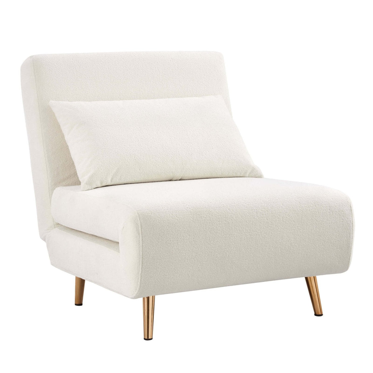Black & Feather Seattle Single Click Clack Sofa Bed - Teddy Cream
