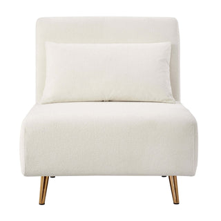 Black & Feather Seattle Single Click Clack Sofa Bed - Teddy Cream