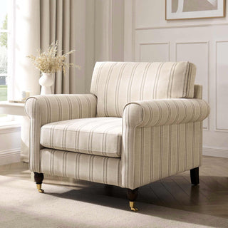 Black & Feather Sicily Armchair - Stripe
