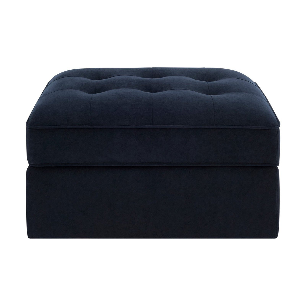Black & Feather Sloane Ottoman Storage Pouffe- Midnight