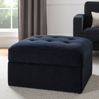 Black & Feather Sloane Ottoman Storage Pouffe- Midnight