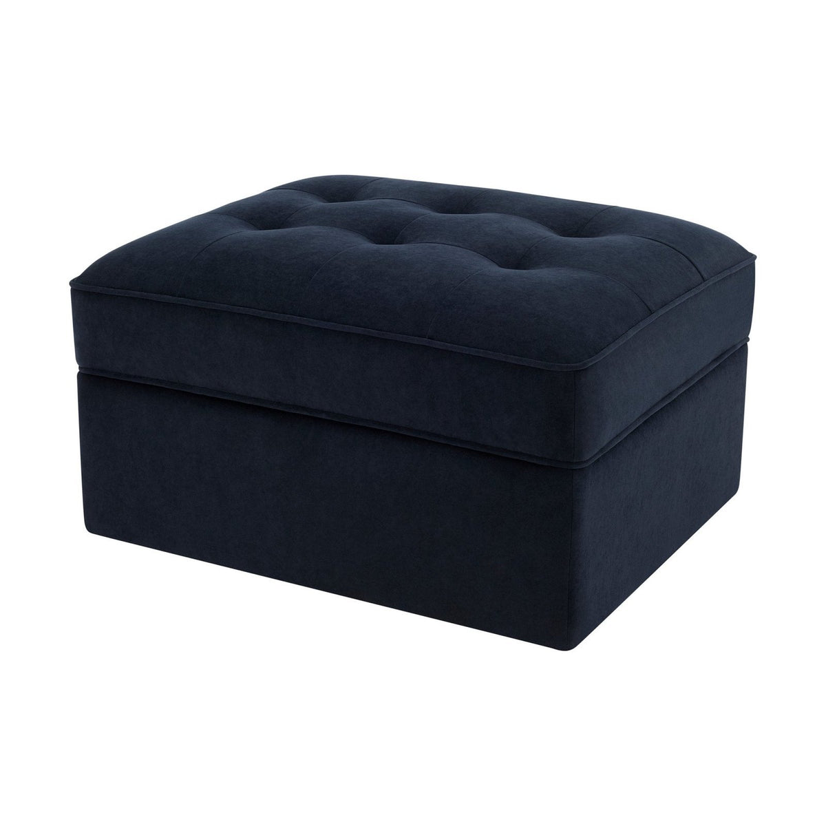 Black & Feather Sloane Ottoman Storage Pouffe- Midnight