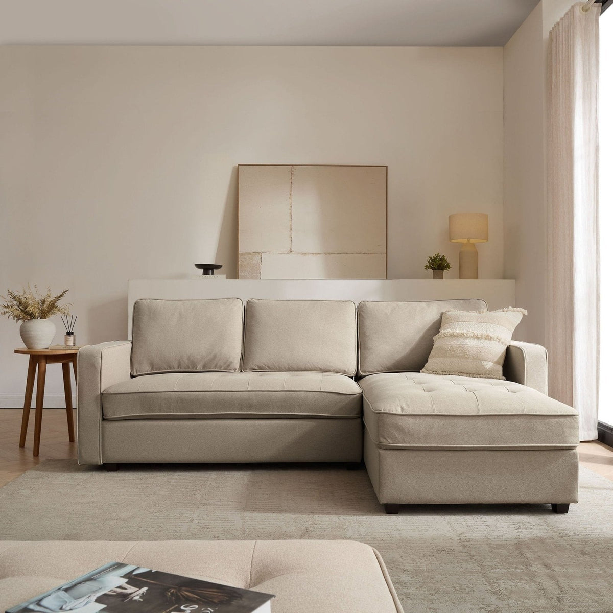 Black & Feather Sloane Right Hand Chaise - Oatmeal