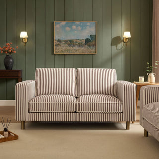 Black & Feather Soho 2 Seater Sofa - Chocolate Stripe