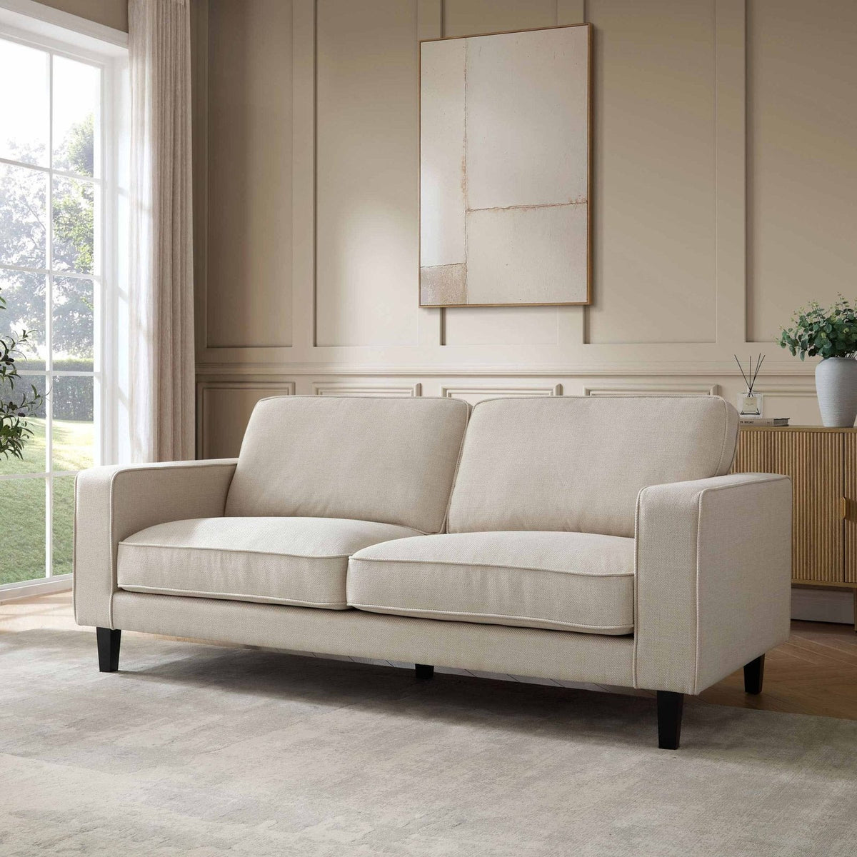 Black & Feather Soho 3 Seater Sofa - Beige