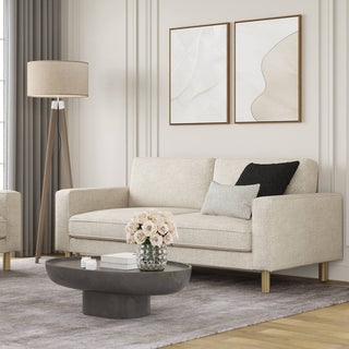 Black & Feather Soho Bouclé 3 Seater Sofa - Ivory