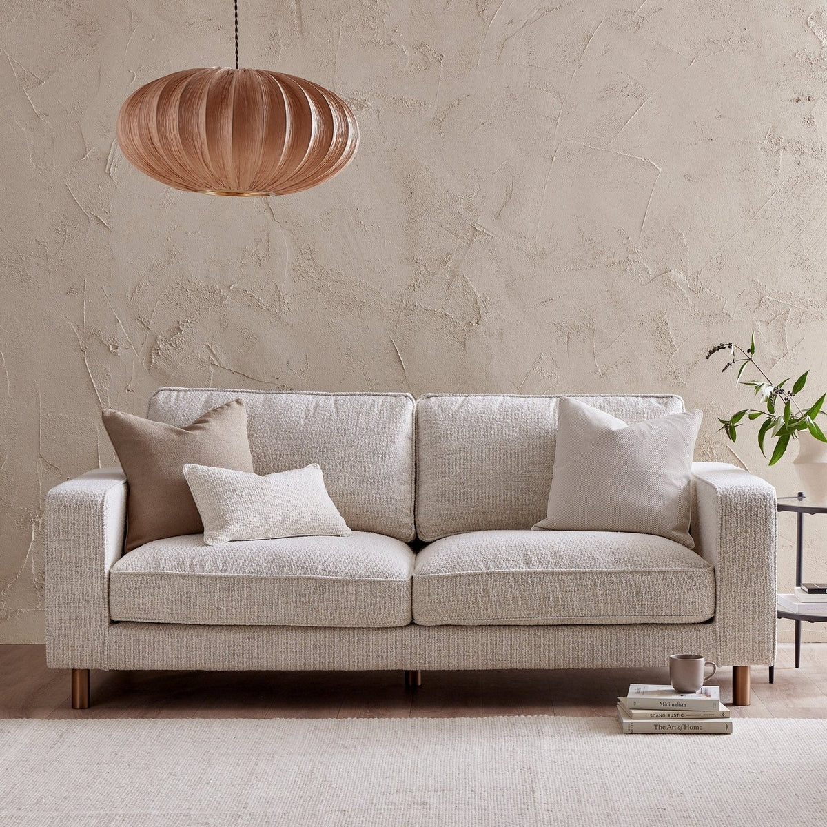 Black & Feather Soho Bouclé 3 Seater Sofa - Ivory