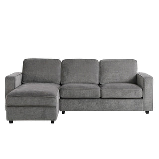 Black & Feather Soho Left Hand Storage Chaise Sofa - Grey