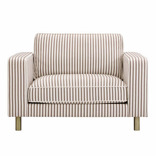 Black & Feather Soho Loveseat - Chocolate Stripe