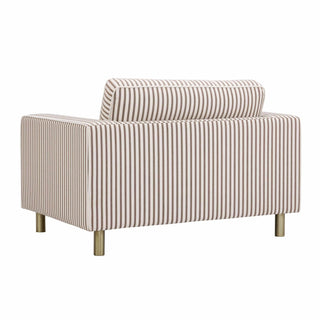 Black & Feather Soho Loveseat - Chocolate Stripe