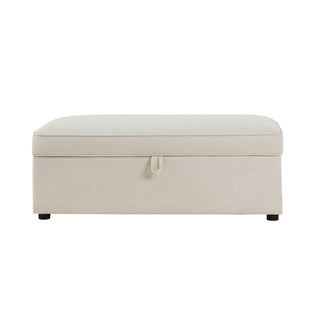 Black & Feather Soho Rectangle Ottoman Storage - Beige