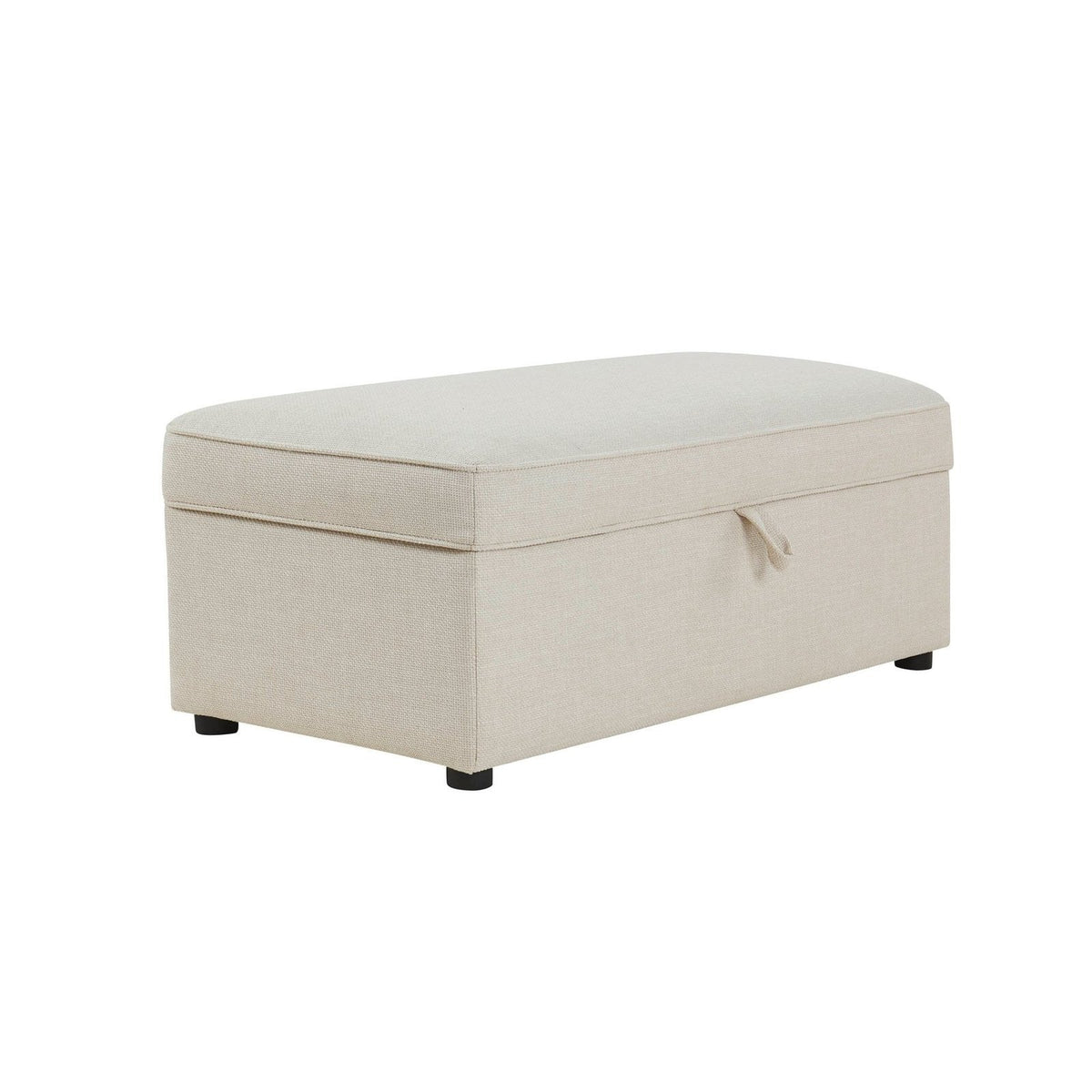 Black & Feather Soho Rectangle Ottoman Storage - Beige