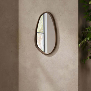 Black & Feather Umah Wood Pond Mirror - Mocha