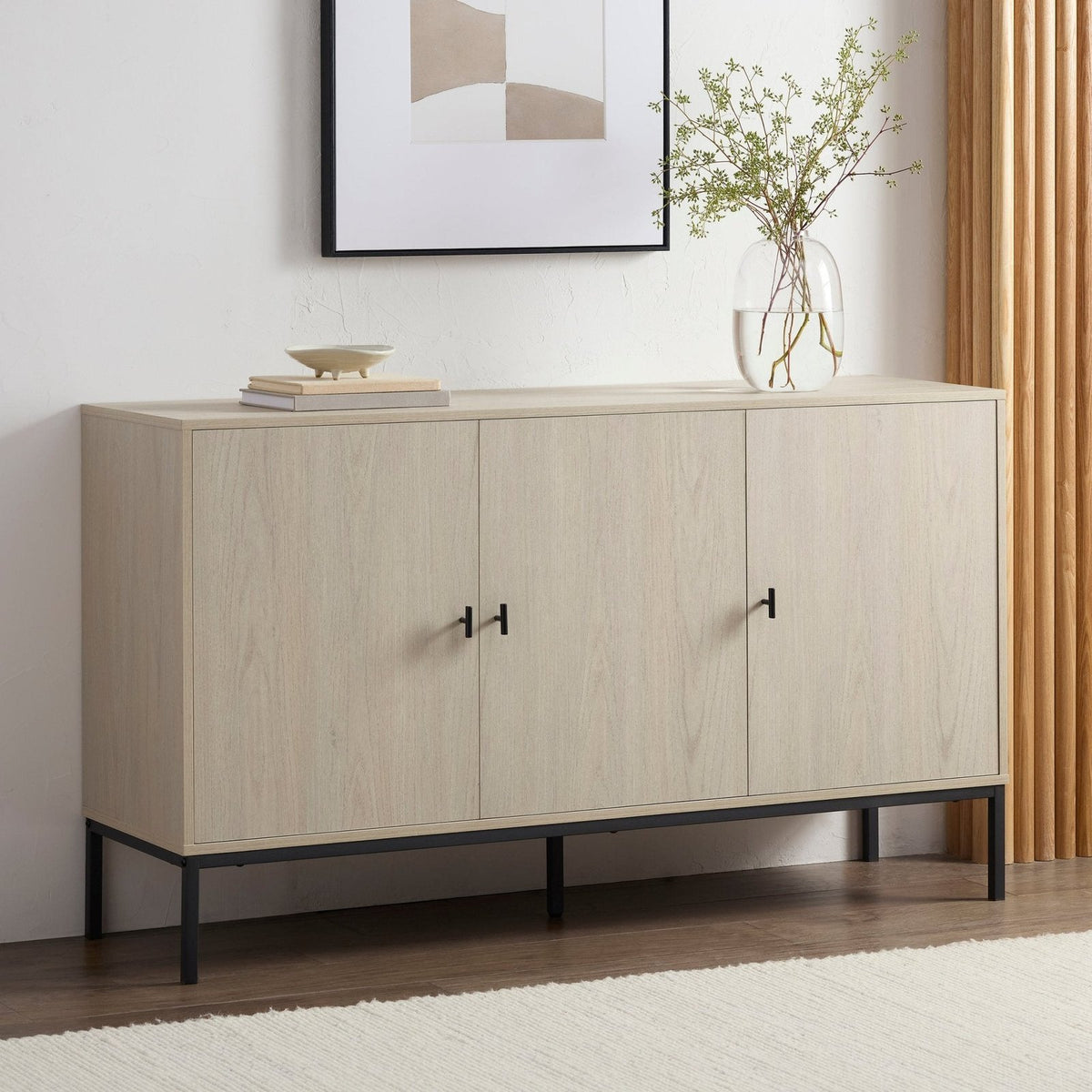 Black & Feather Willow Large Sideboard - Light Wood