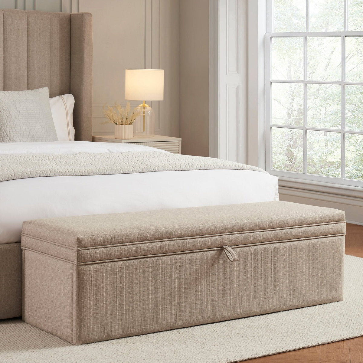 Black & Feather Windermere Storage Ottoman - Stone Grey