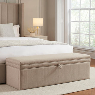Black & Feather Windermere Storage Ottoman - Stone Grey