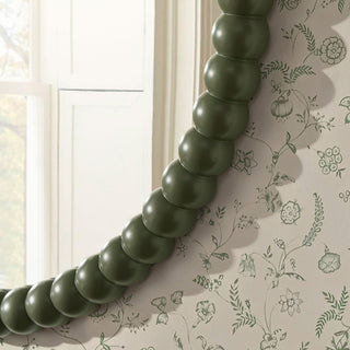 Bobbin Round Wall Mirror - Vetiver – Black & Feather