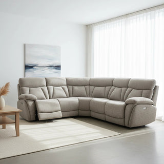 Bolton Lisbon Beige Laura Ashley Fabric Recliner Corner Sofa