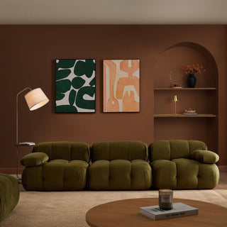 Bondi 3 Seater Sofa - Rich Green – Feather & Black