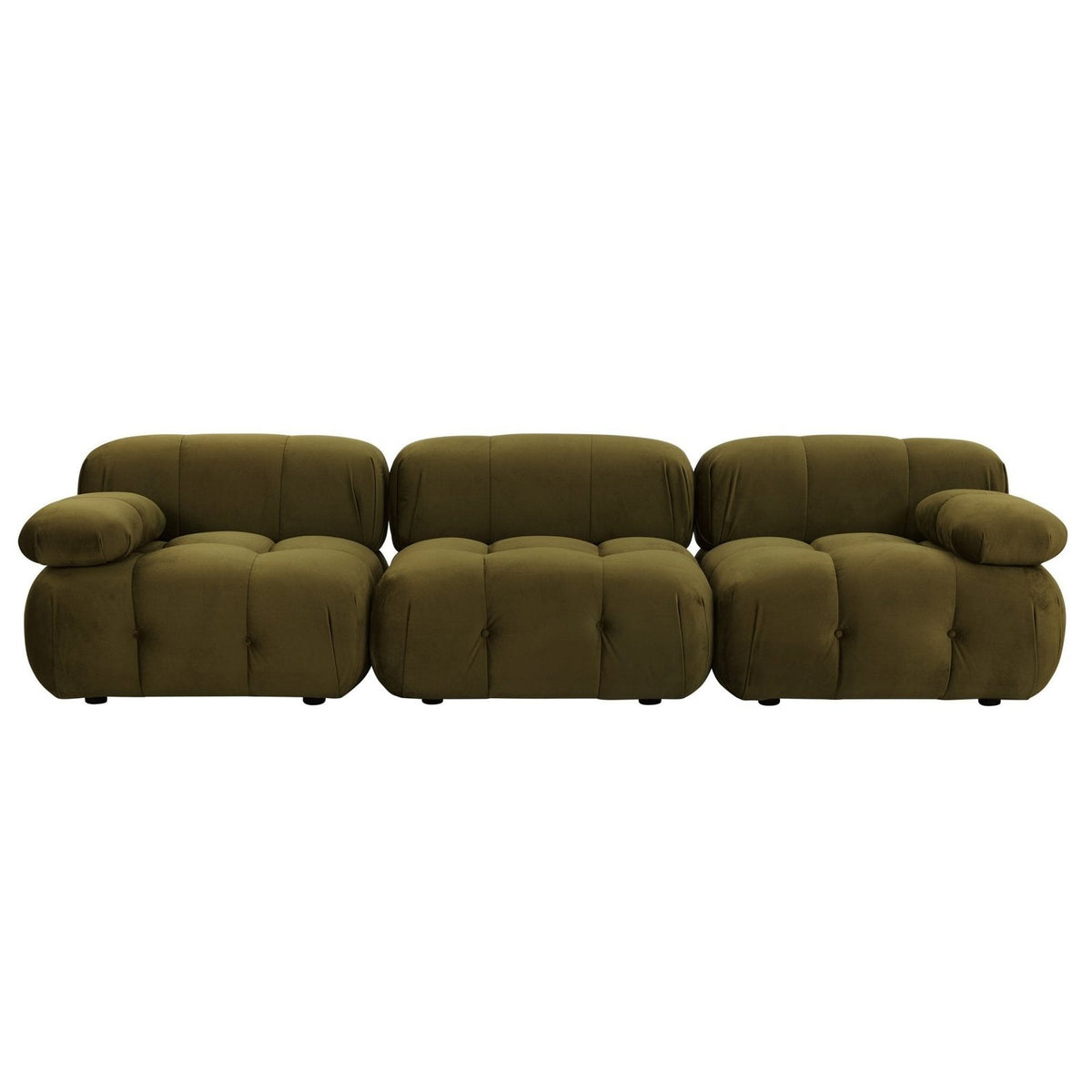 Bondi 3 Seater Sofa - Rich Green – Feather & Black