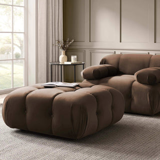 Bondi Pouffe - Cappuccino – Black & Feather