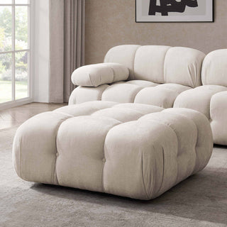 Bondi Pouffe - Ivory – Black & Feather