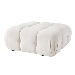 Bondi Pouffe - Ivory – Black & Feather